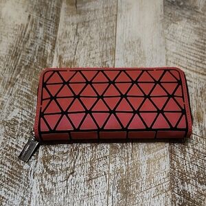 Geometric Red Wallet